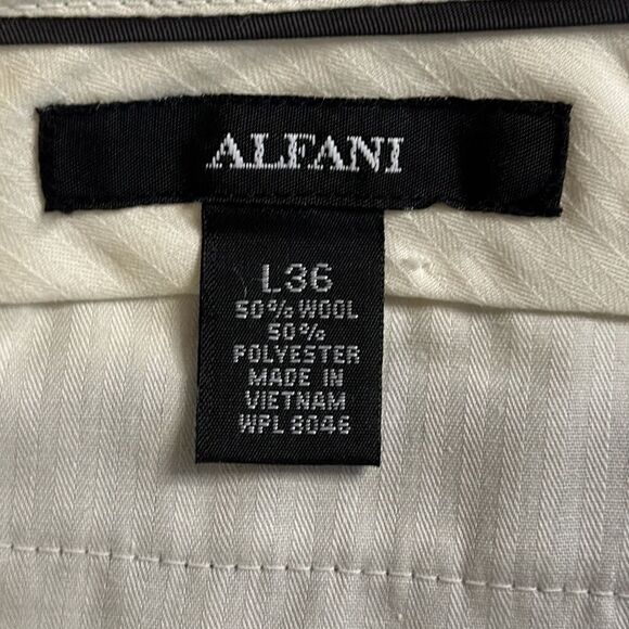 Alfani Mens size 36 Gray Wool Blend Formal Trousers Office, Wedding Etc - Picture 4 of 9